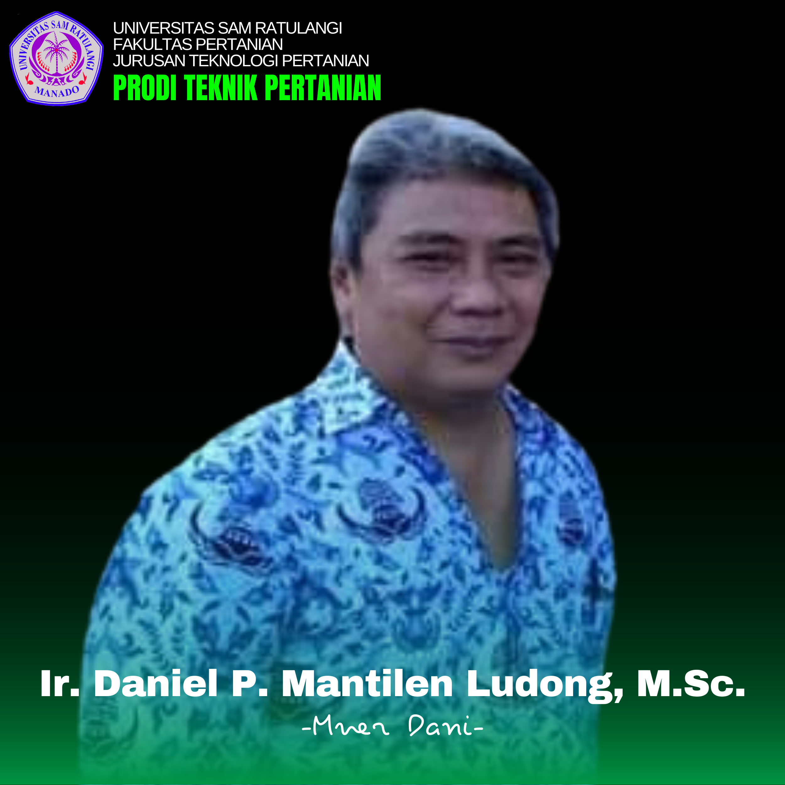 Ir. Daniel P. M. Ludong, M.Sc.