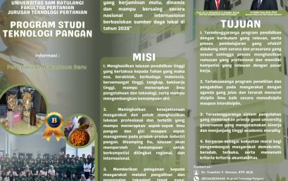 Visi, Misi, dan Tujuan Program Studi Teknologi Pangan