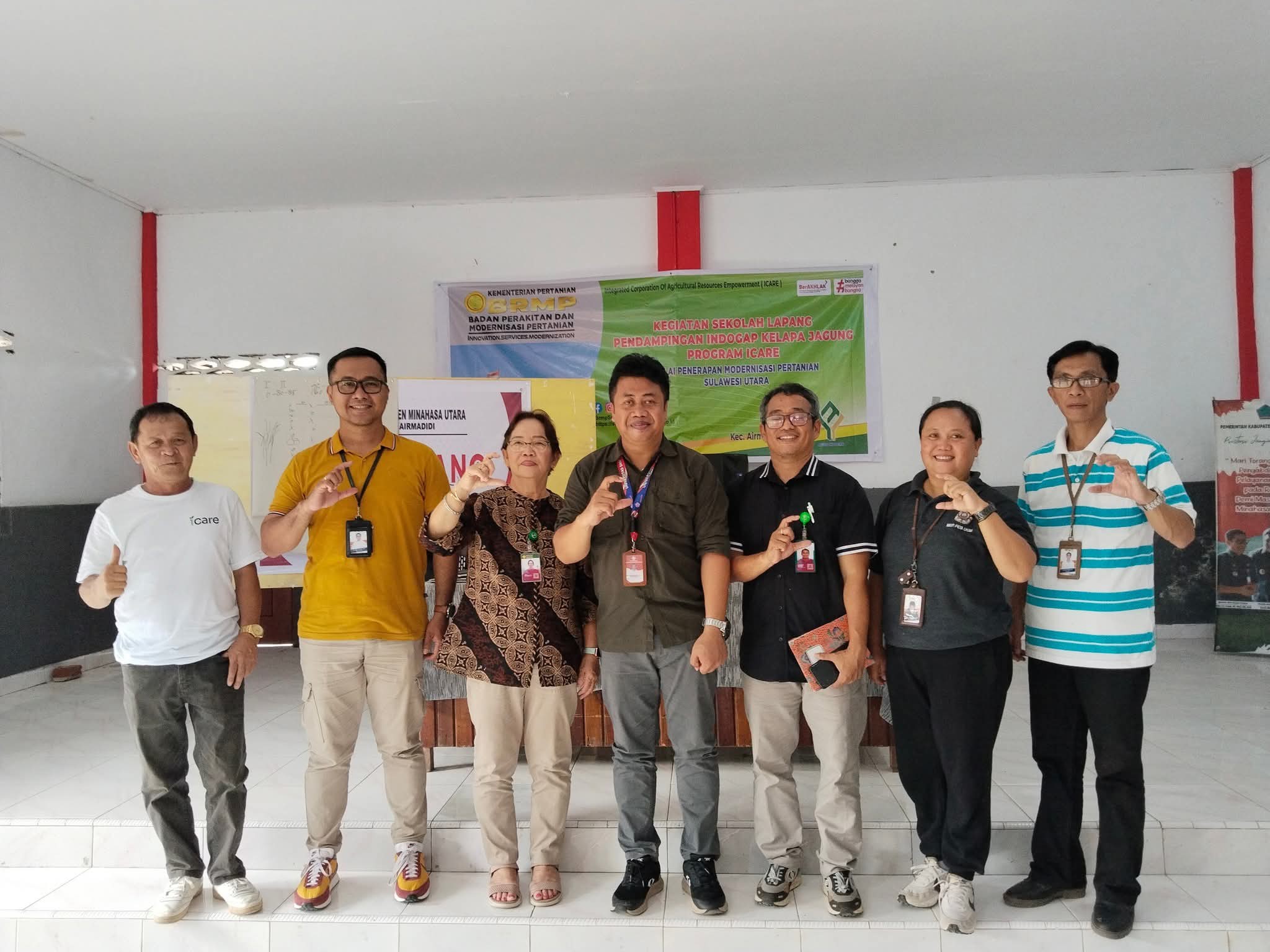 Kerjasama BRMP Sulut dengan Fakultas Pertanian Jurusan Budidaya sebagai Narasumber Sekolah Lapang Pendampingan IndoGAP Kelapa Jagung dalam Program ICARE